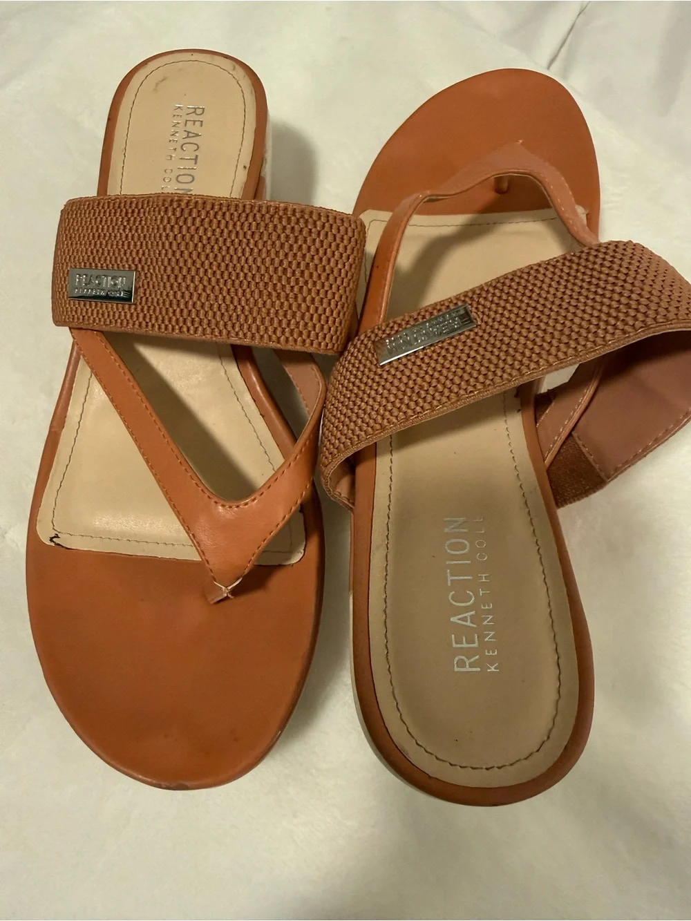 Kenneth Cole Reaction Women's Tan Brown Woven Strap Sandals